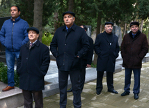 Farewell ceremony for people’s poet Zalimkhan Yagub.  Baku. Azerbaijan, 11 Jan. 2016